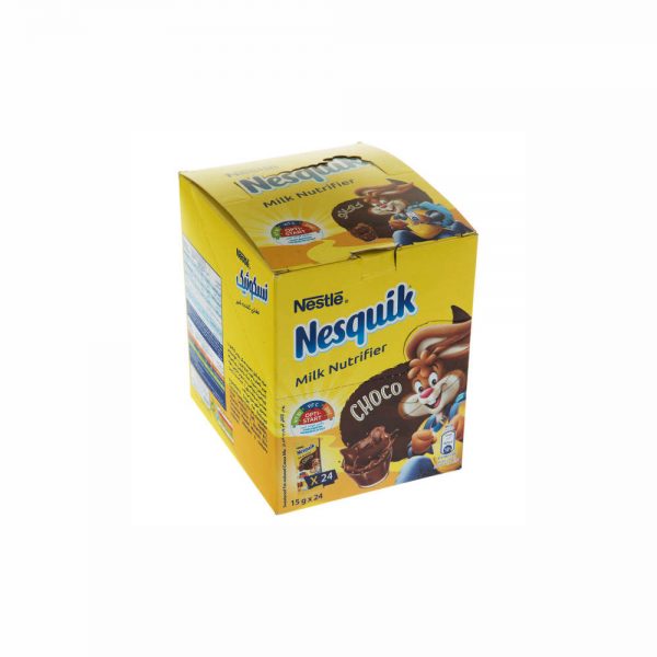 پودر شکلات نسکوئیک نستله مدل Milk Nutrifier بسته 24 عددی