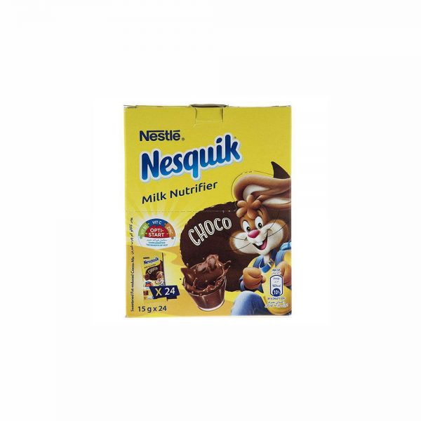پودر شکلات نسکوئیک نستله مدل Milk Nutrifier بسته 24 عددی