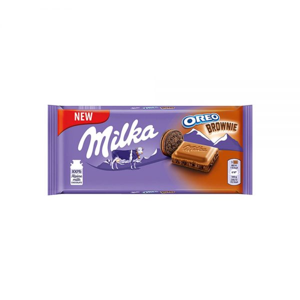 شکلات اورئو براونی شکلاتی 100 گرمی میلکا Milka Oreo Brownie