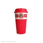ماگ استارباکس درب سیلیکونی رنگ قرمز Starbucks Mug
