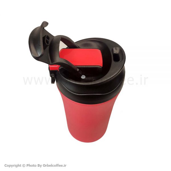 تراول ماگ طرح Coffee مدل دو حالته قرمز 400 میلی لیتر